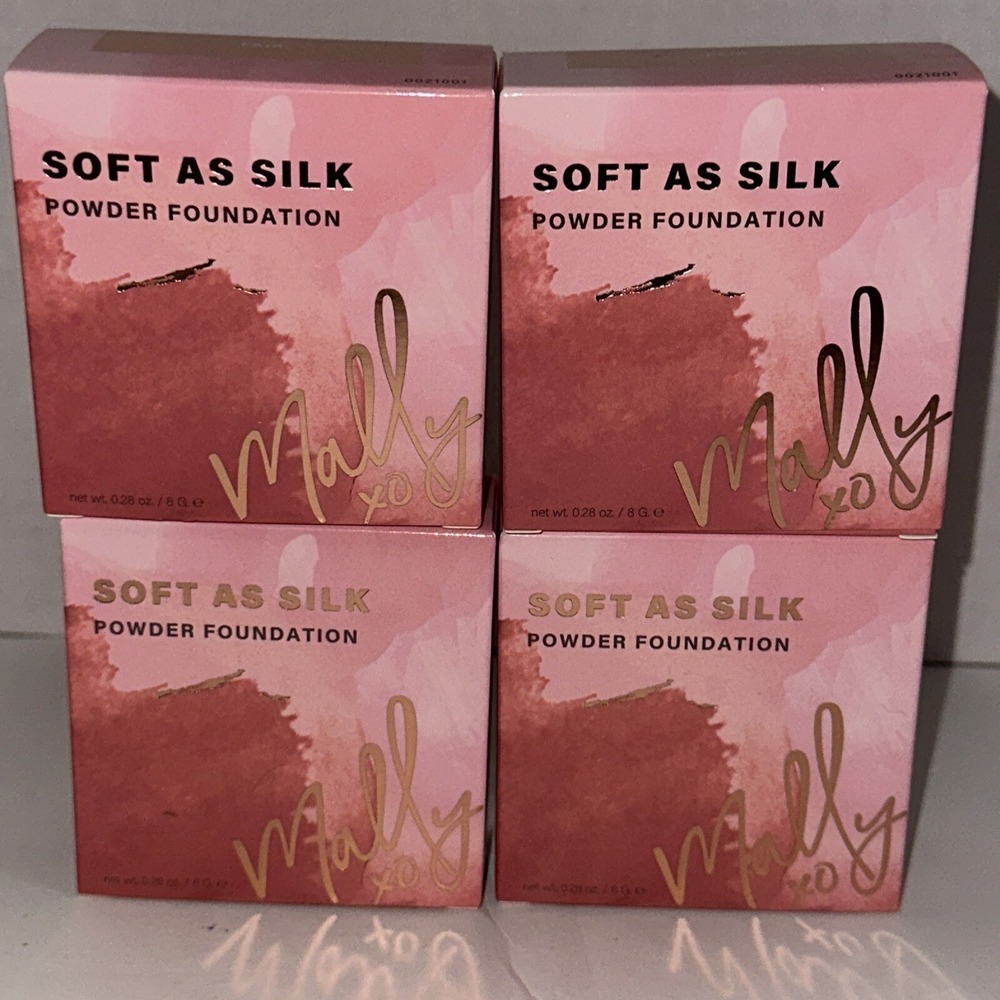 Mally Soft As Silk Powder Foundation Fair 0.28 Oz 4 Pk Beauty Make Up Brand New - Picture 5 of 16